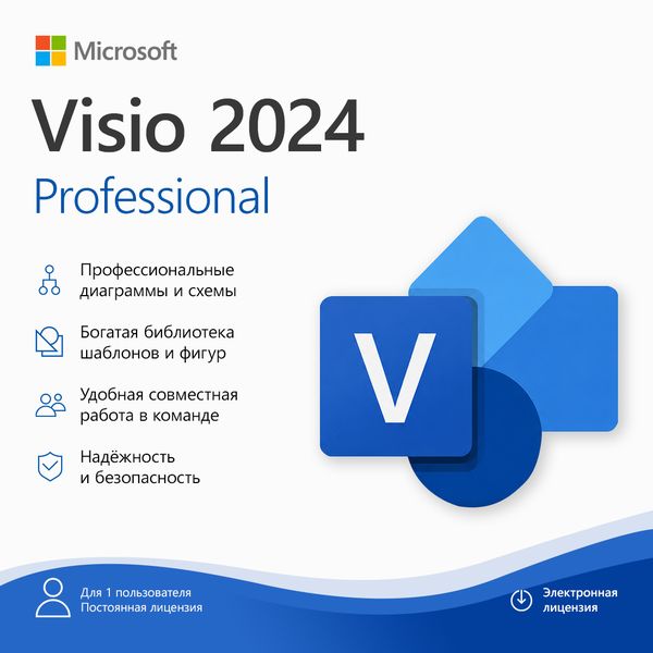 Электронная лицензия (ESD ключ) Microsoft Visio Professional 2024