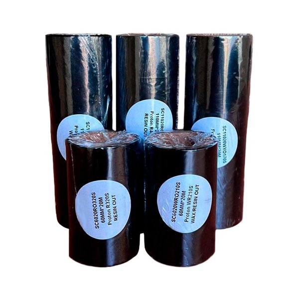 Термотрансферная лента Proton WX95S, 64 мм х 450 м, Wax, OUT