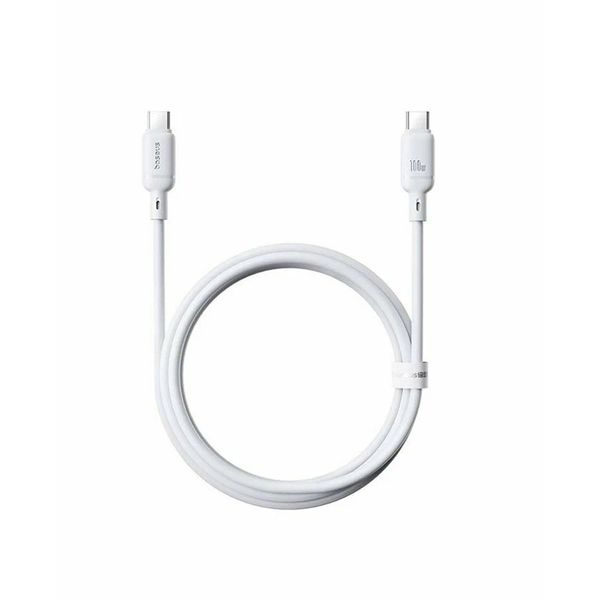 Интерфейсный кабель Baseus Silky Type-C to Type-C 100W 2m White (P10377704213-01)