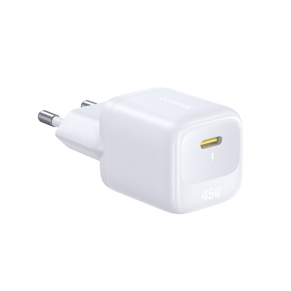 Адаптер питания Baseus FN22 1C 45W EU Moon White (E0123301)