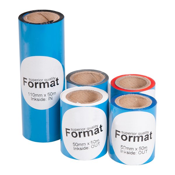 Термотрансферная лента Format R500, 60 мм х 300 м, Resin, OUT, Зеленая
